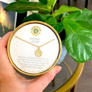 Animal Lover 18kt gold plated 18” necklace